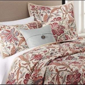 Pottery Barn Deirdre Queen Duvet and 2 Sham Set